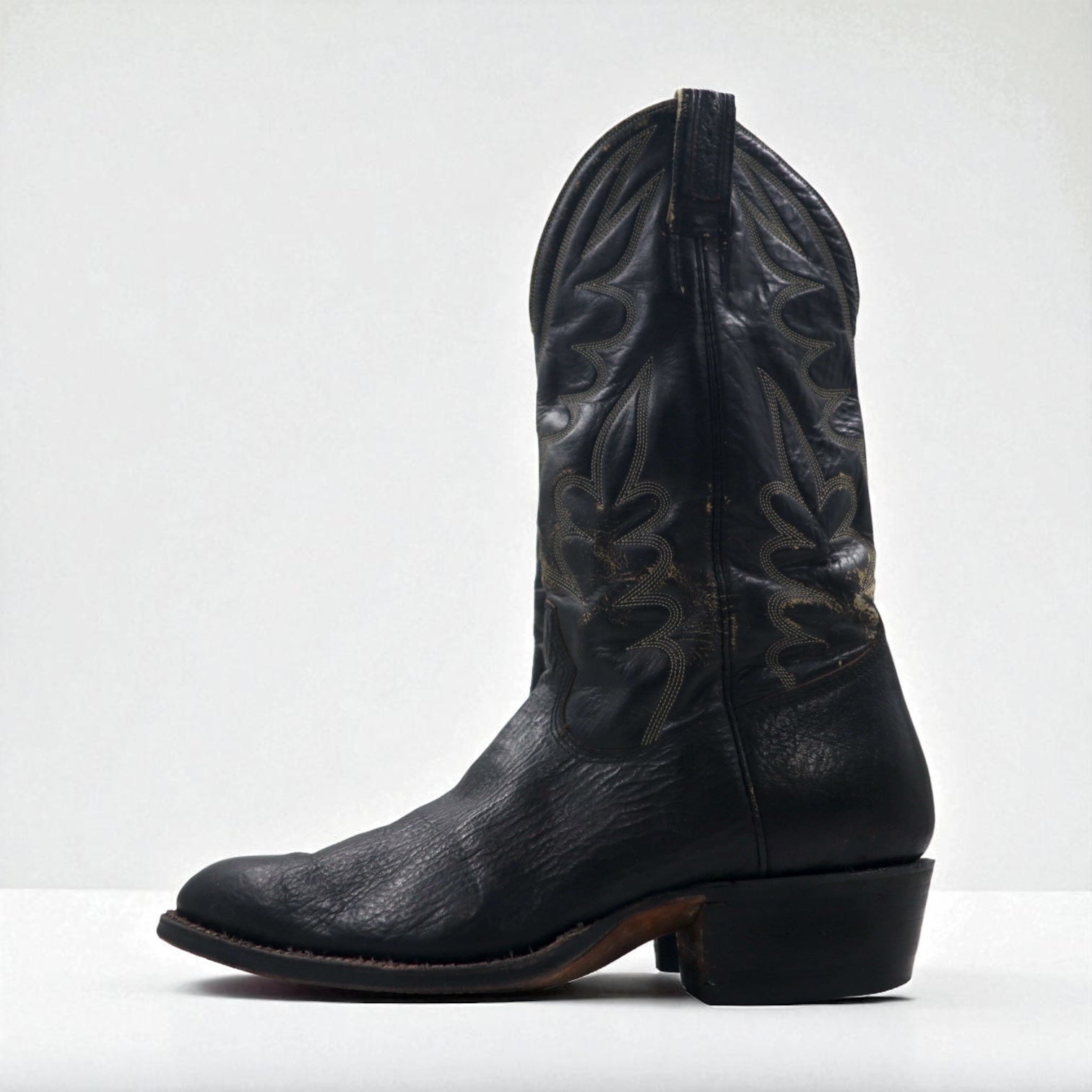 Vintage 90s Leather Cowboy Western Boots CRISTOBAL ROMERO