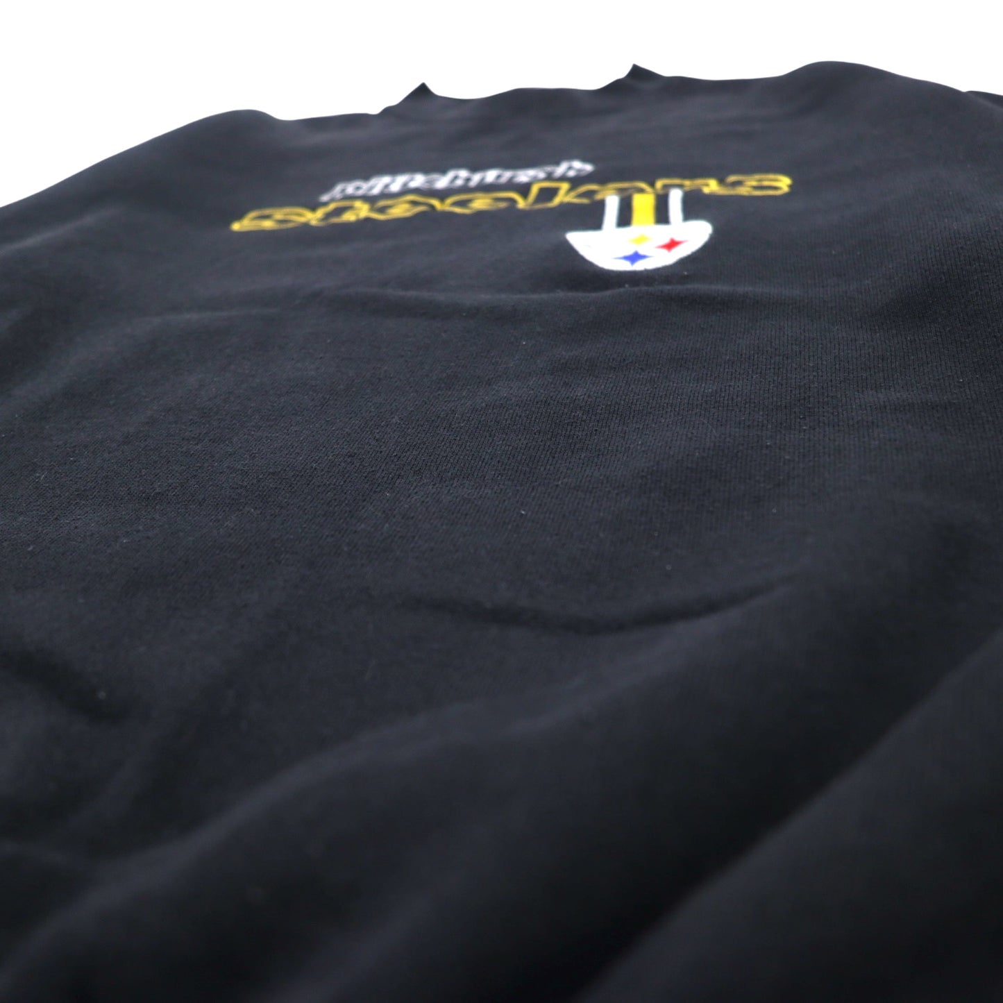 LOGO ATHLETIC 90年代 NFL 刺繍 スウェット M ブラック PITTSBURGH STEELERS メキシコ製