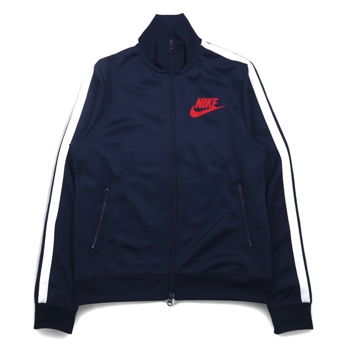 NIKE Double Zip Track Jacket Jersey M Navy Sideline 649772-451
