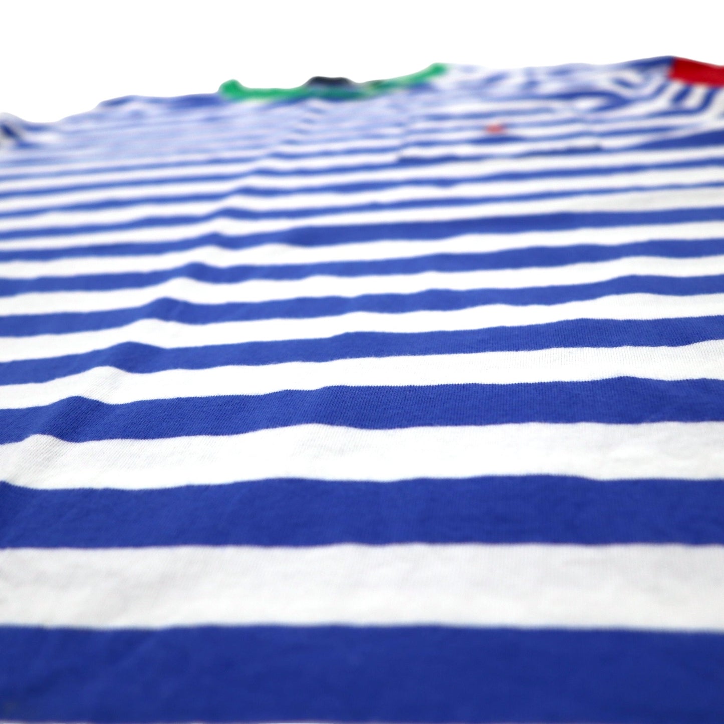 POLO RALPH LAUREN Classic Fit Striped T-Shirt Pocket Tee XL Blue White Cotton Color Block Small Pony Embroidery