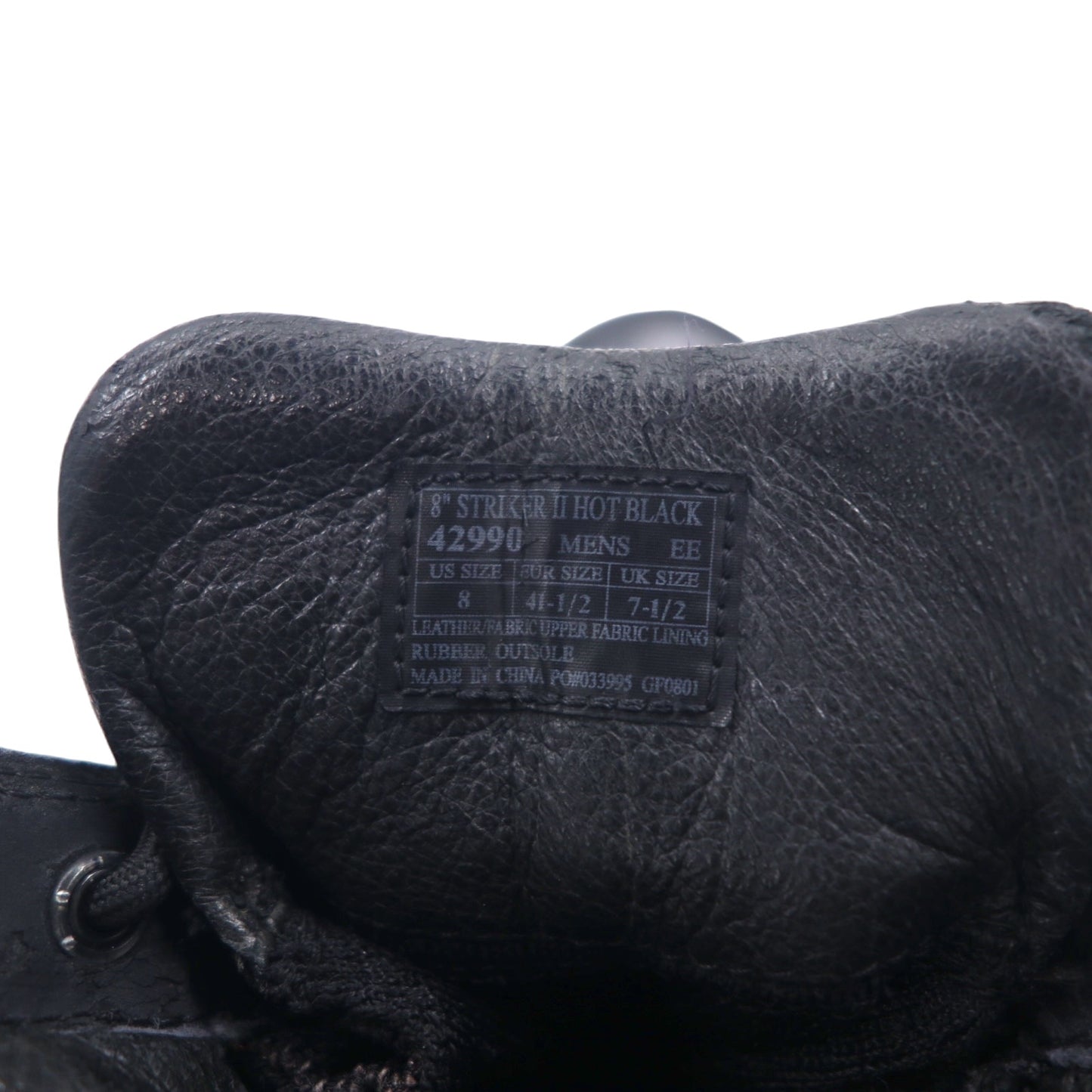 Danner Trekking Boots Tactical Boots 26cm Black Leather DXTVENT 8 inch STRIKER II HOT BLACK 42990