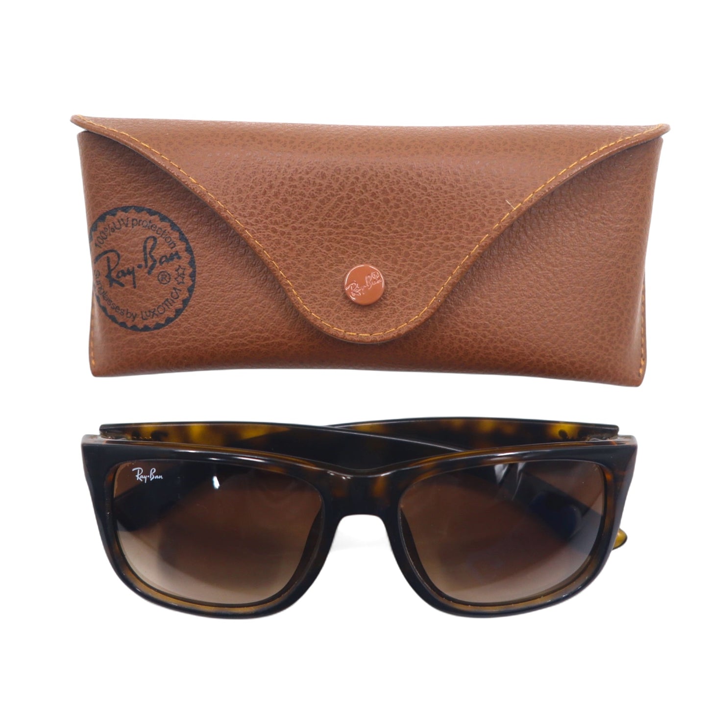 Ray-Ban ジャスティン サングラス ウェリントン ブラウン ベッコウ JUSTIN RB4165F