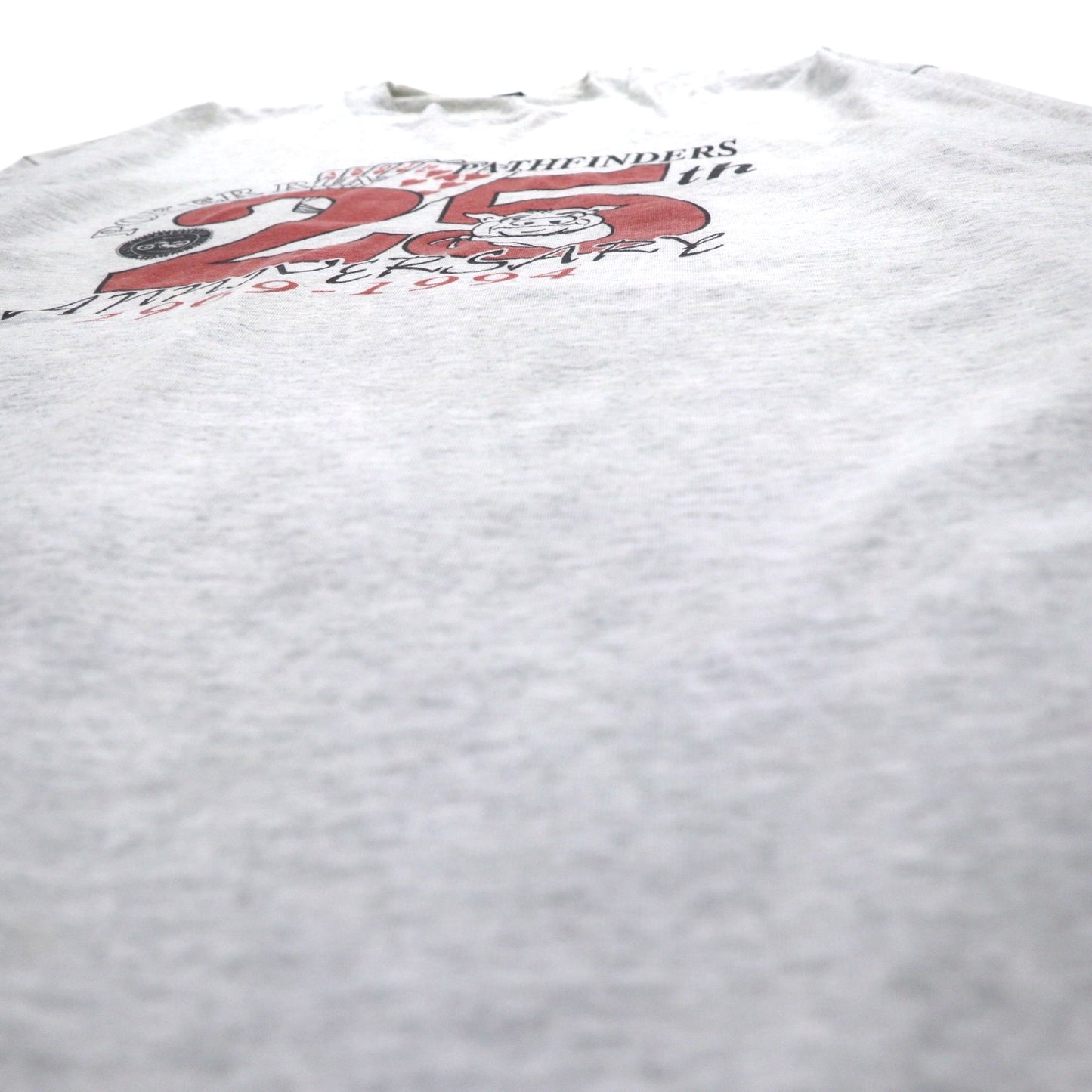 USA製 90年代 FRUIT OF THE LOOM ロングスリーブTシャツ ロンT XXL グレー PORKER RUN ビッグサイズ