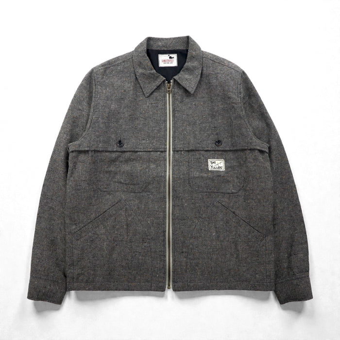 GANGSTERVILLE Made in Japan Zip-Up Harrington Jacket, Size Small, TIME KILLERS Embroidery, GSV-19-AW-16