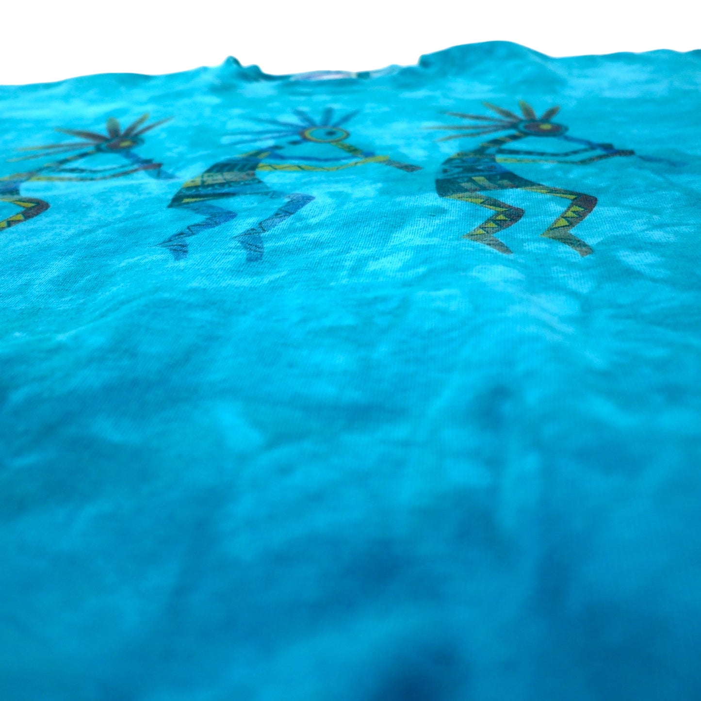 Hanes 90年代 インディアン プリント スウェット L ブルー タイダイ コットン ココペリ