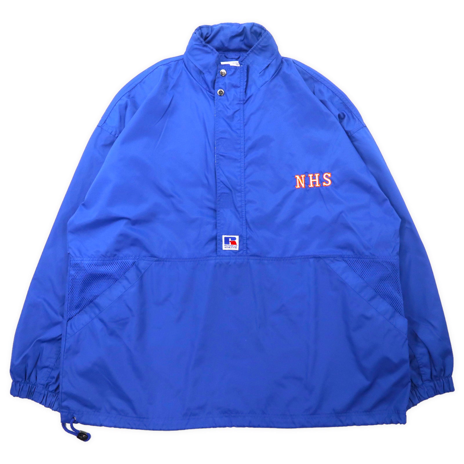 Russell Athletic 90s Anorak HOODIE Half Zip Windbreaker XXL Blue