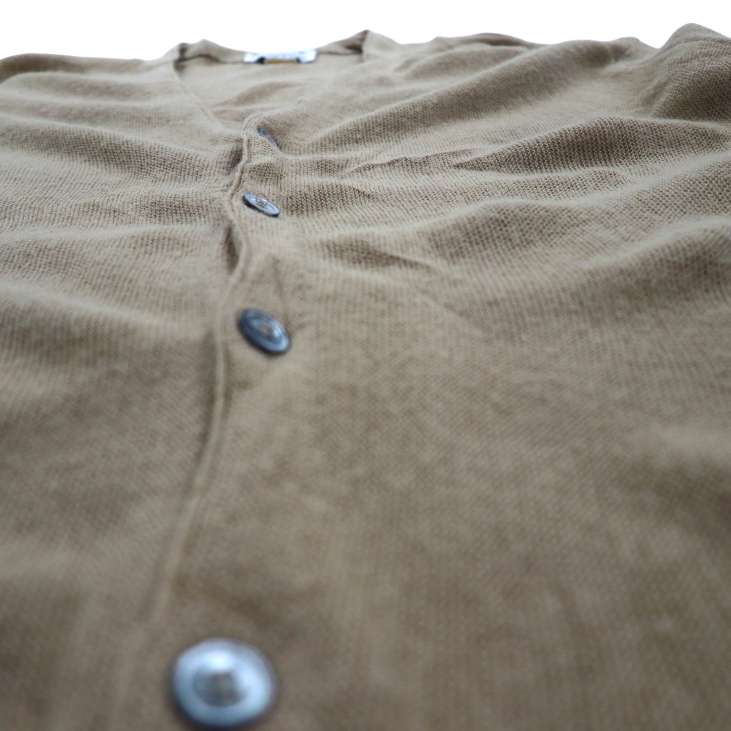 LONDON FOG 80年代 USA製 アクリル ニット Vネック カーディガン 2XL ベージュ アクリル