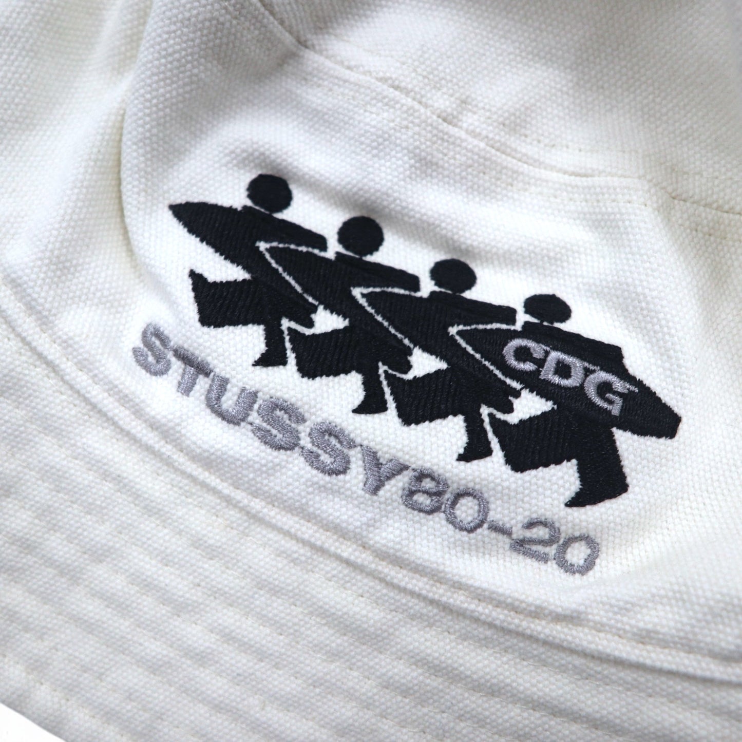 CDG ( COMME des GARCONS ) × STUSSY キャンバス バケットハット L/XL クリーム CDG CANVAS BUCKET HAT 332104