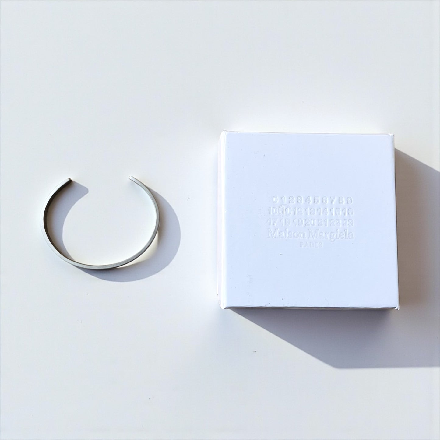 Maison Margiela バングル カフス ブレスレット シルバー SILVER 925 ロゴ イタリア製