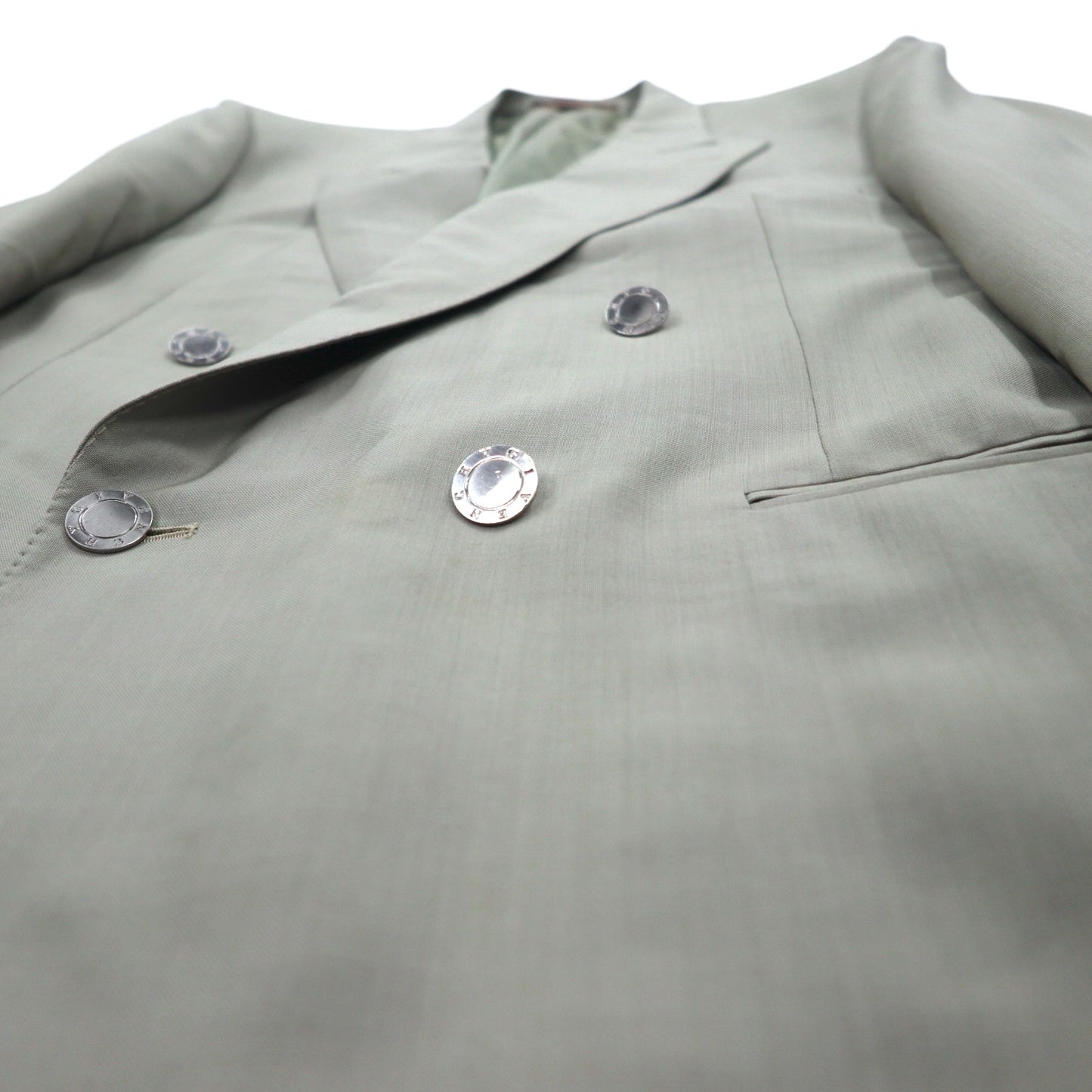 GIVENCHY 80年代 オールド ダブル テーラードジャケット ブレザー M ベージュ ウール メタルボタン 日本製