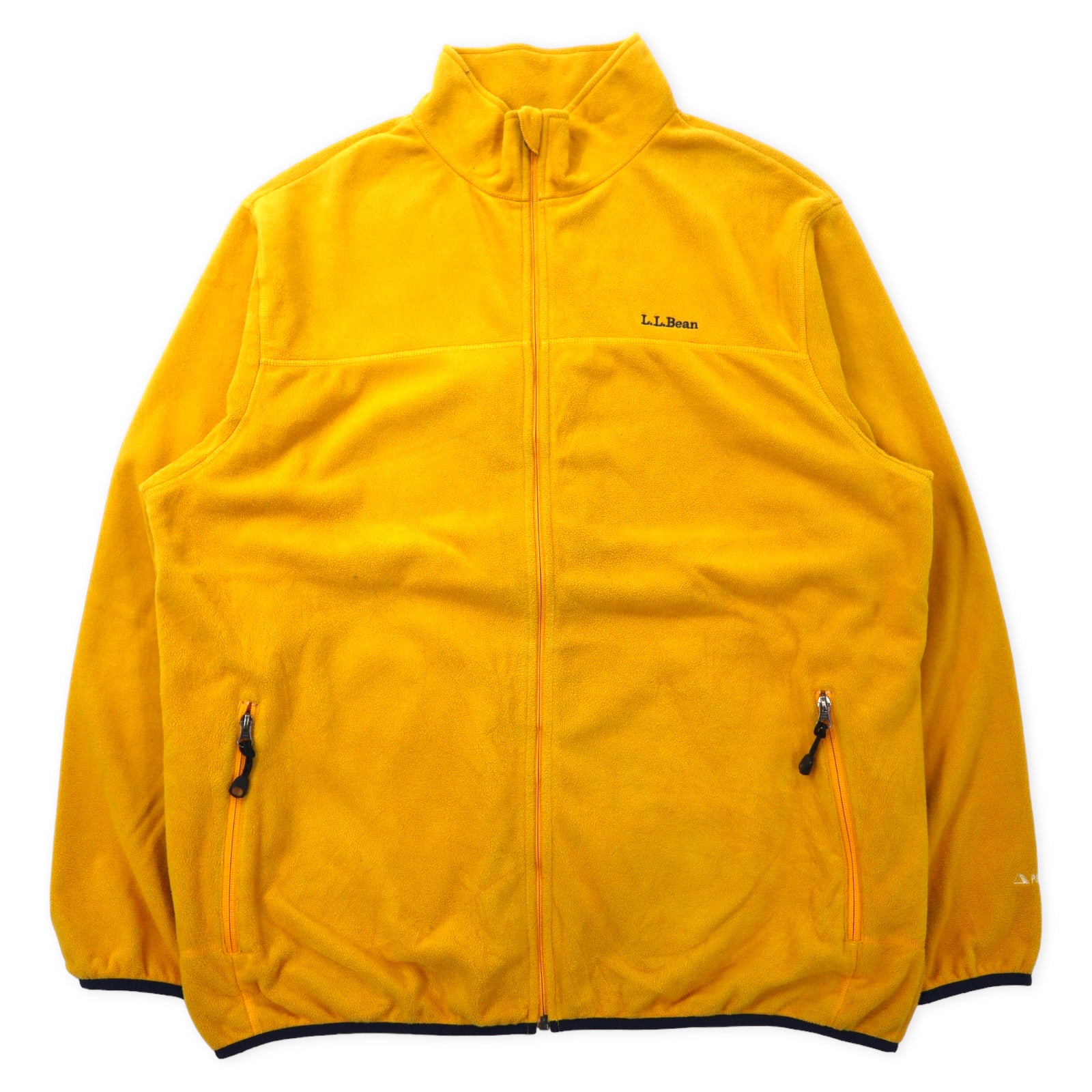 L.L.Bean Full Zip FLEECE Jacket XL Yellow Polyester Polartec One