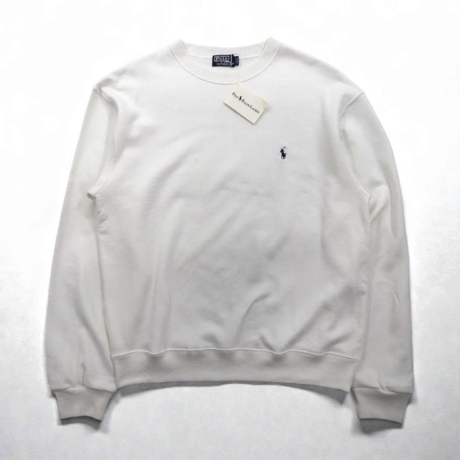 美品✨POLO RALPH LAUREN トレーナー スウェット 白ホース刺繍 Polo Ralph Lauren 90年代 USA製 スウェット トレーナー L ホワイト