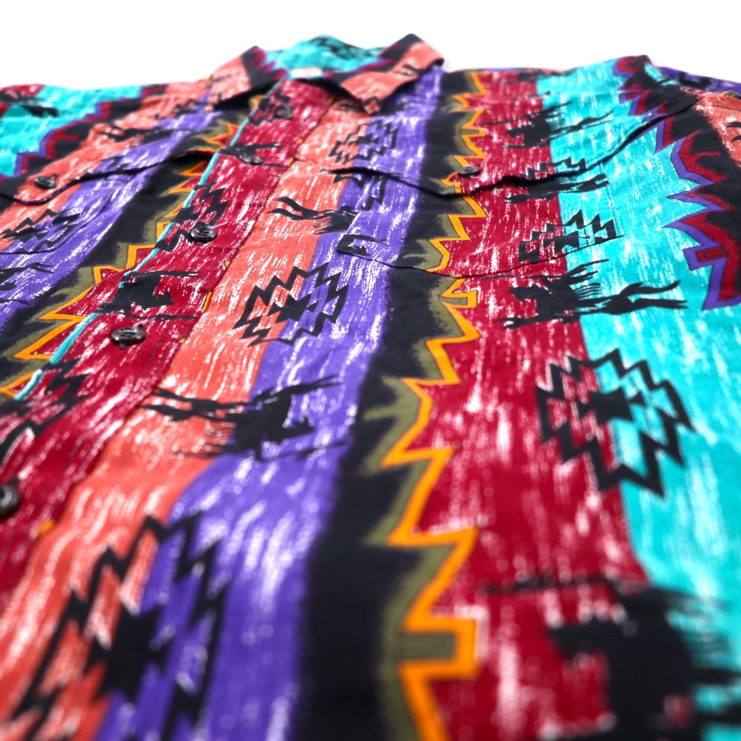 Wrangler USA Made 80's Native American Western Shirt, XL, Multicolor, Cotton