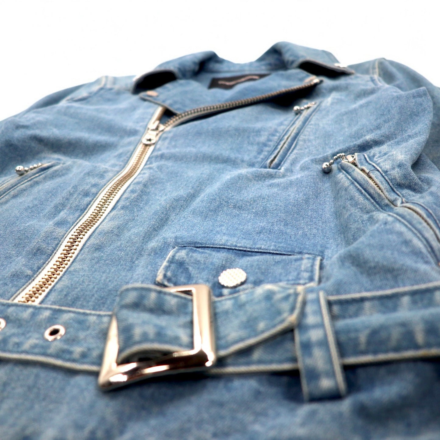 PHENOMENON デニム ダブル ライダースジャケット M インディゴ ブルー コットン JKT-235 日本製