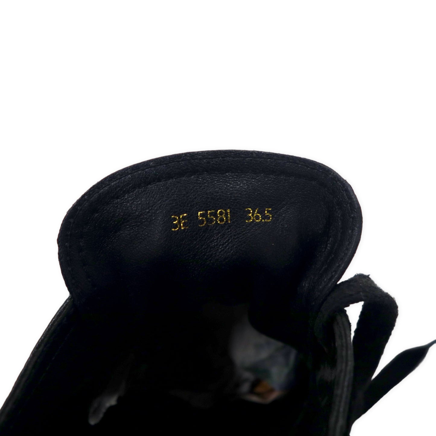 PRADA leather lace-up sneakers 23.5cm black logo 3E 5581