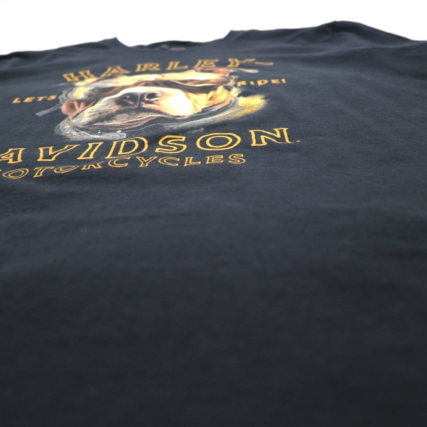 HARLEY DAVIDSON Double-sided Print T-Shirt XL Black Cotton Dog EL PASO Made in Honduras