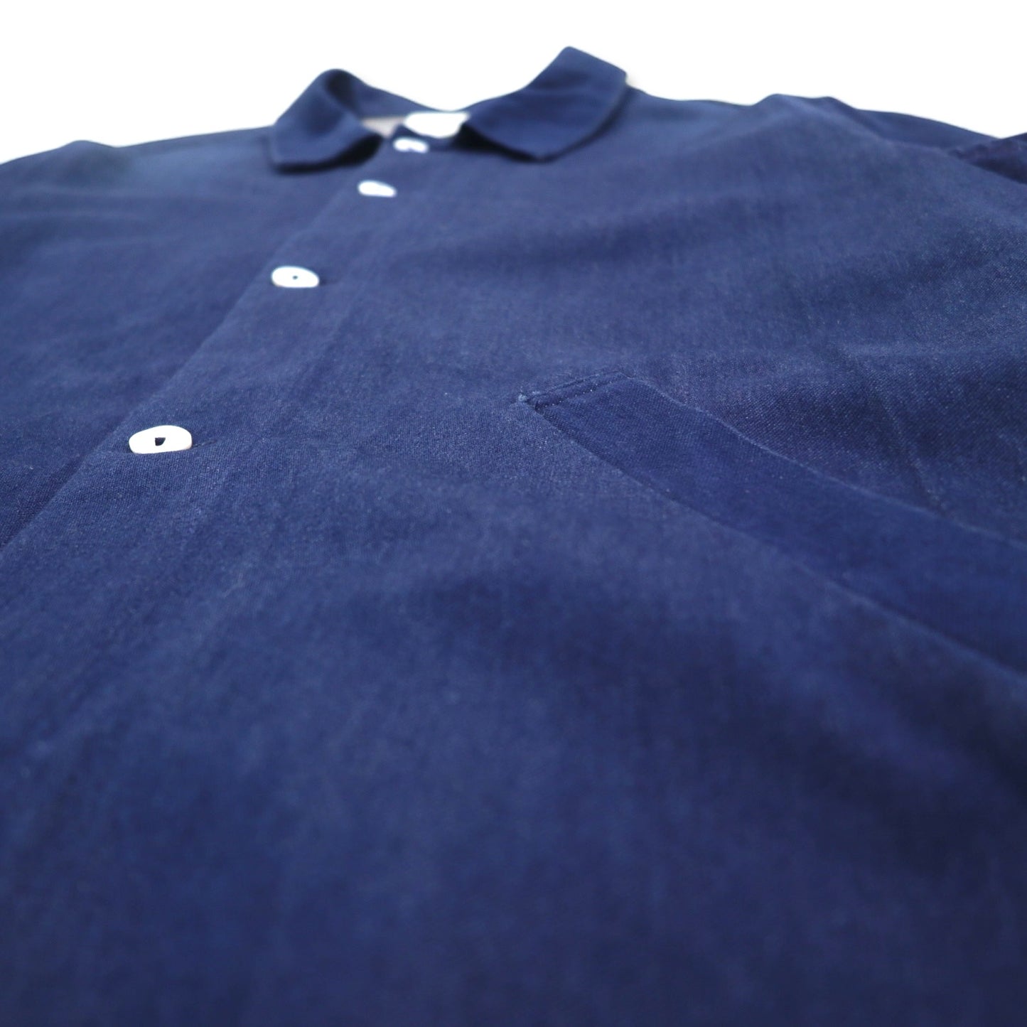 Badhiya ( 乱痴気 ) オーバーサイズ デニム ショップコート S ブルー インディゴ コットン