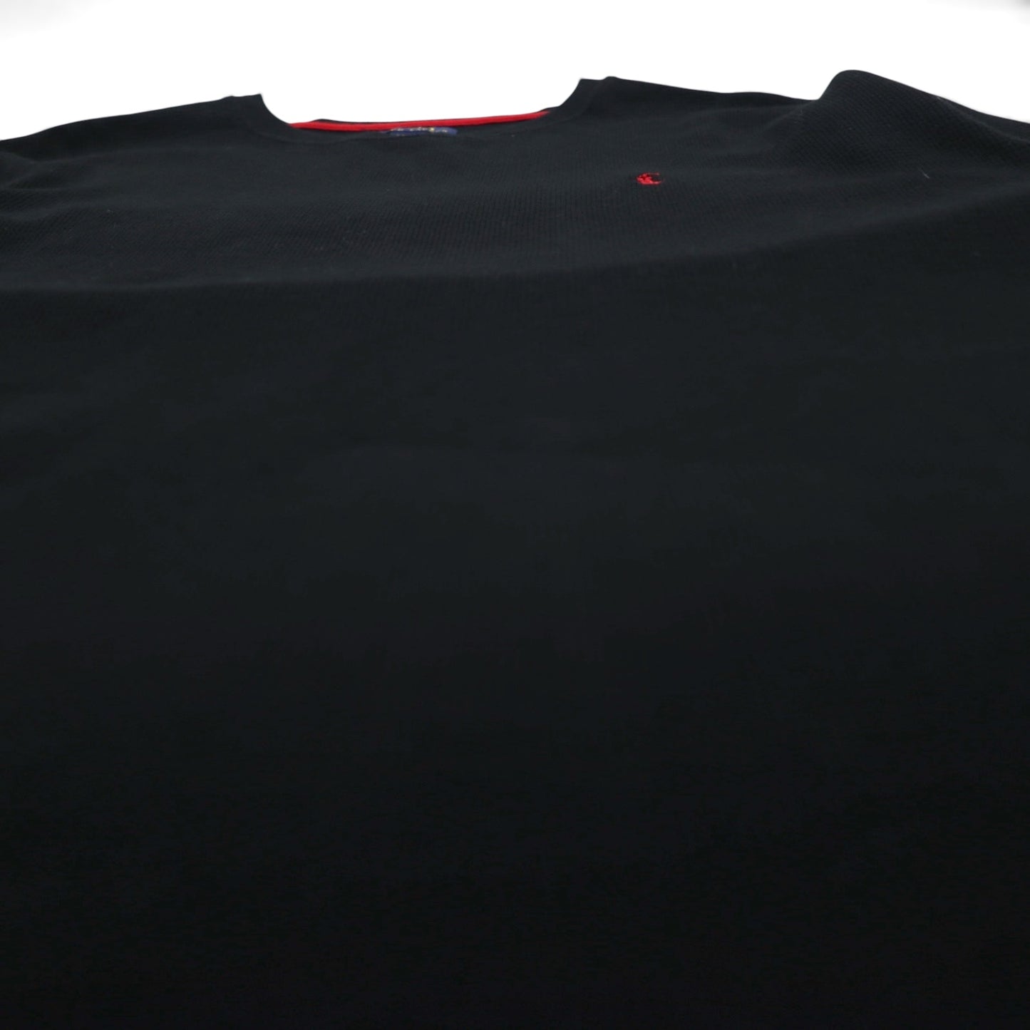 Polo Ralph Lauren サーマル ロングスリーブ Tシャツ ロンT 2XL ブラック スモールポニー刺繡