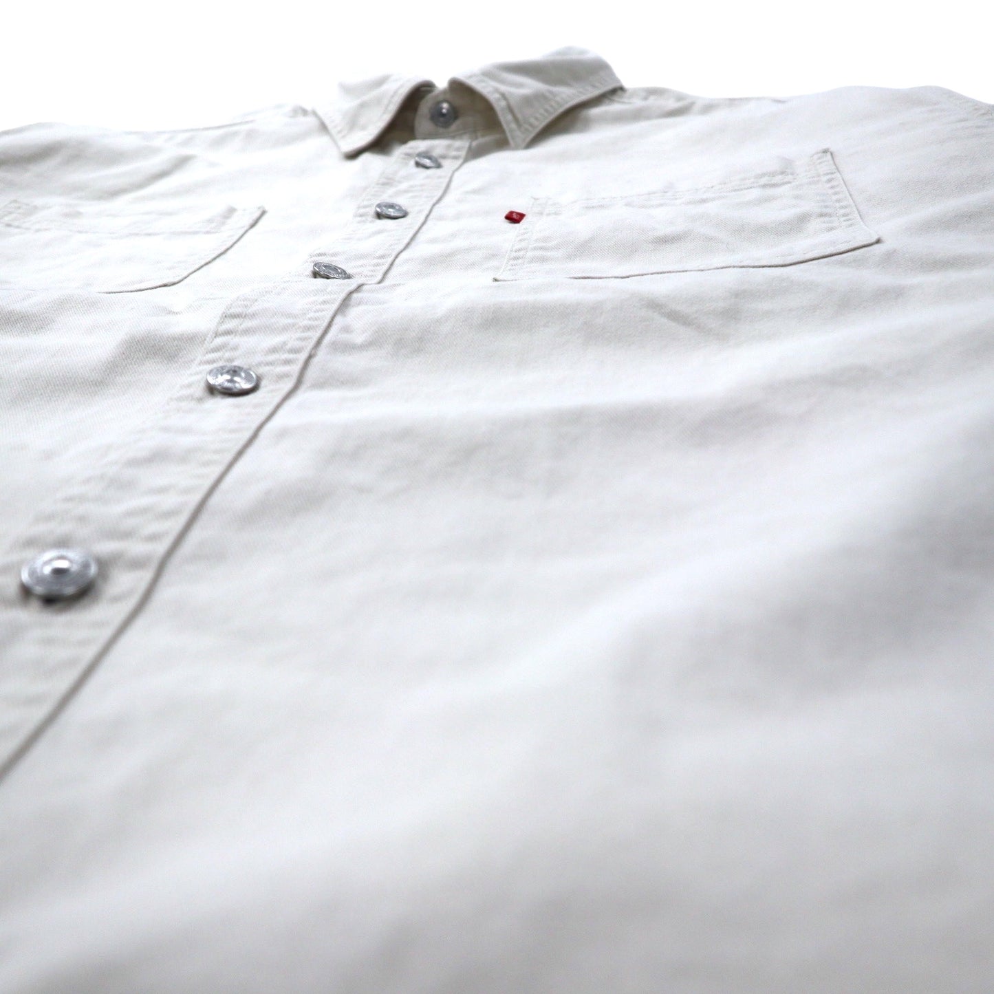 LEVI'S JEANS 90年代 ワークシャツ L ベージュ コットン メタルボタン