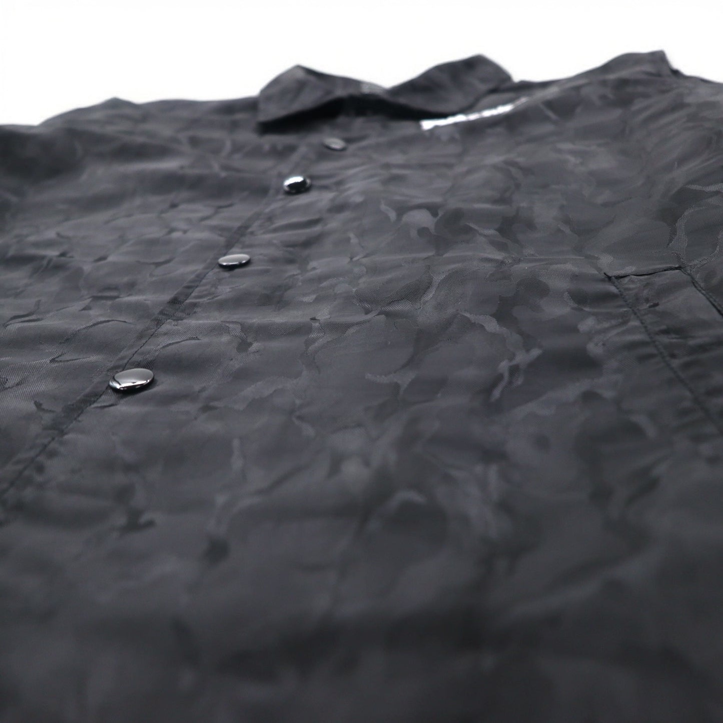 THRASHER カモフラ コーチジャケット L ブラック ポリエステル バックロゴ刺繍