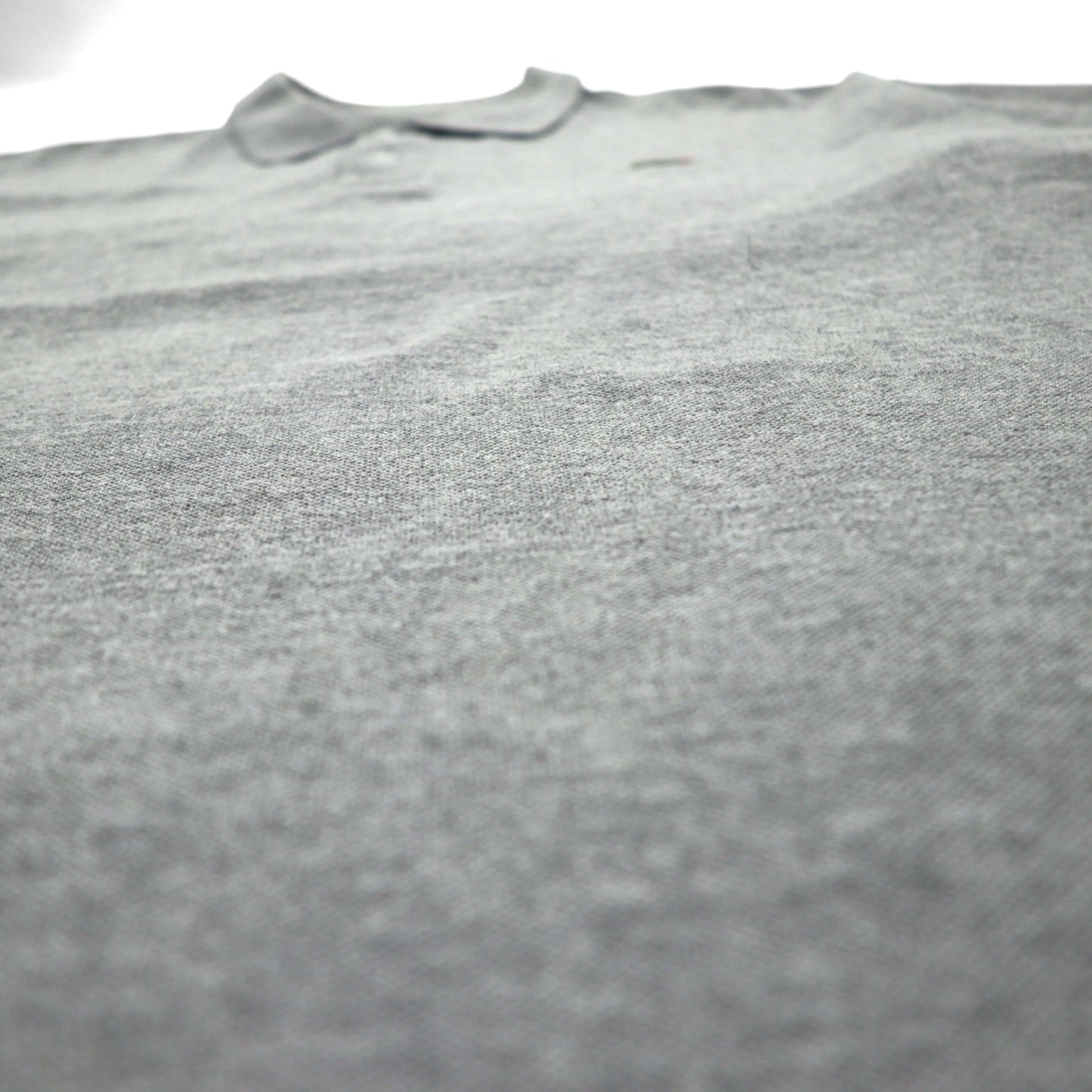 CHEMISE LACOSTE Made in France 70s French Lacoste Polo Shirt 2XL Grey Pique Single Logo