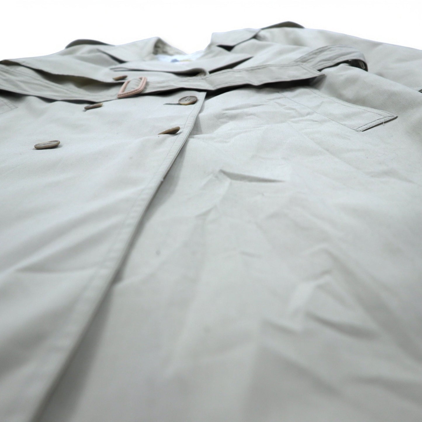 LONDON FOG 90年代 USA製トレンチコート XL ベージュ ポリエステル コットン 裏地花柄