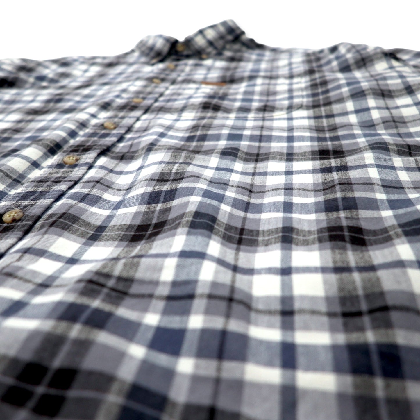 Carhartt short sleeve button down shirt XXL grey check cotton big size