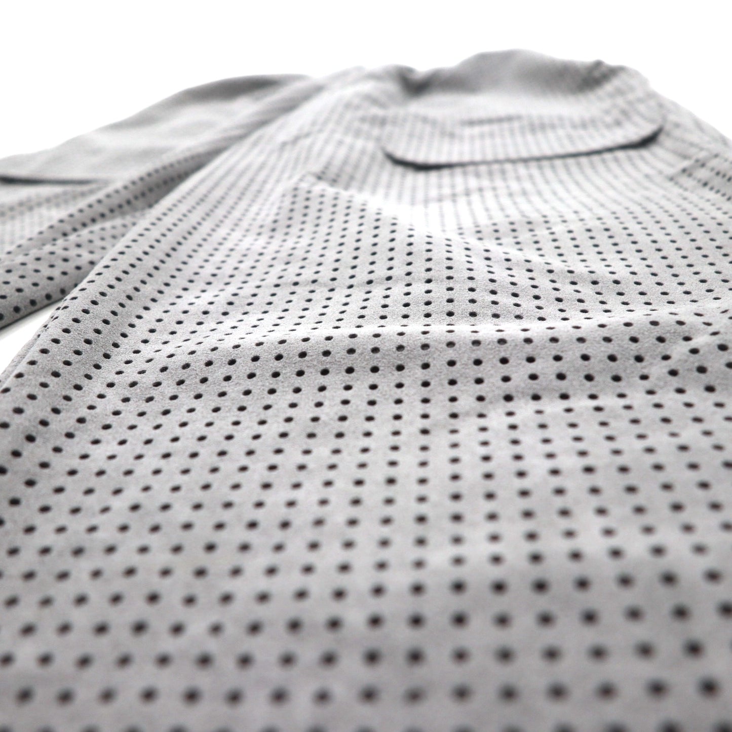 CLASS PUNCHING ULTRASUEDE TROUSERS Easy Pants L Gray ARTFICIAL LEATHER Made in Japan