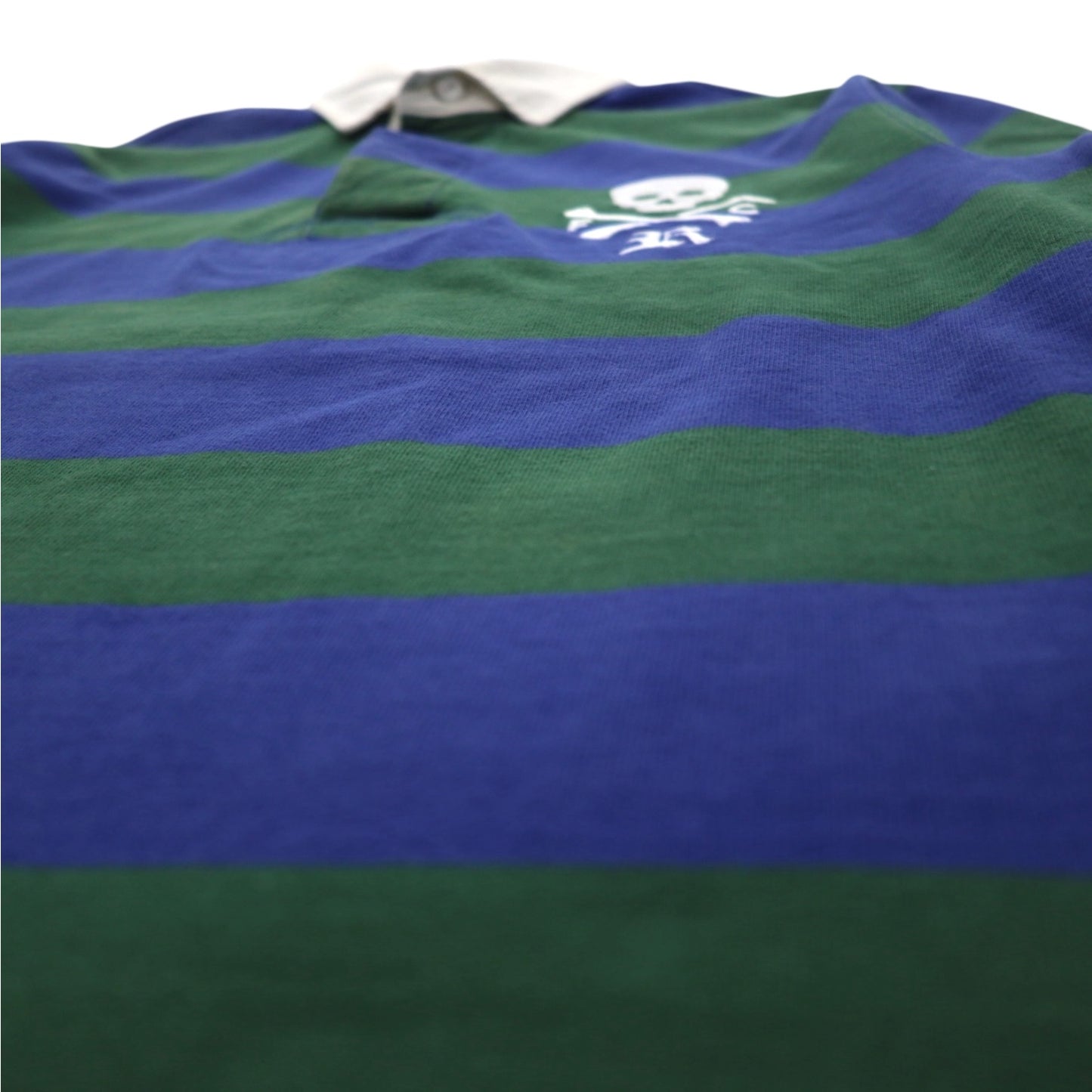 Rugby by RALPH LAUREN ボーダー ラガーシャツ M スカル 刺繍 VINTAGE SLIM FIT 0457067LMYH 未使用品