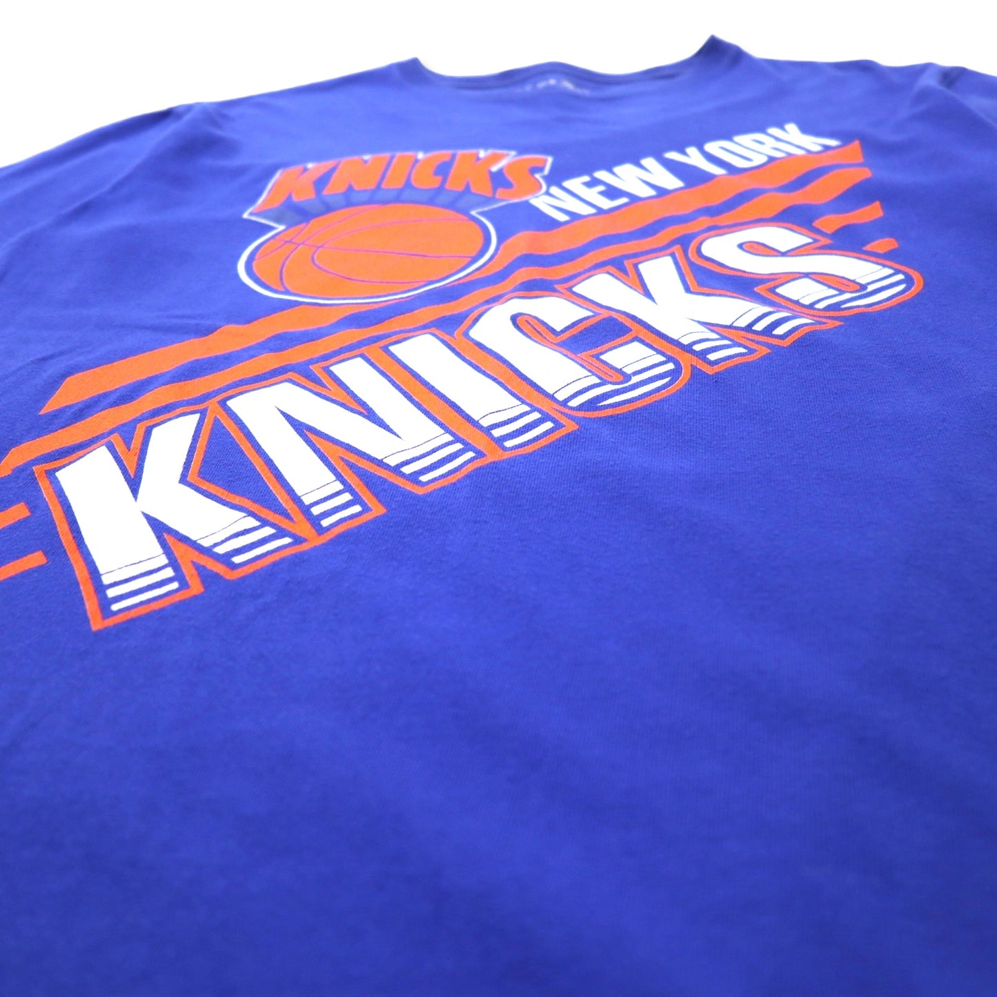 mitchell & ness NBA プリント Tシャツ L ブルー コットン NEWYORK KNICKS