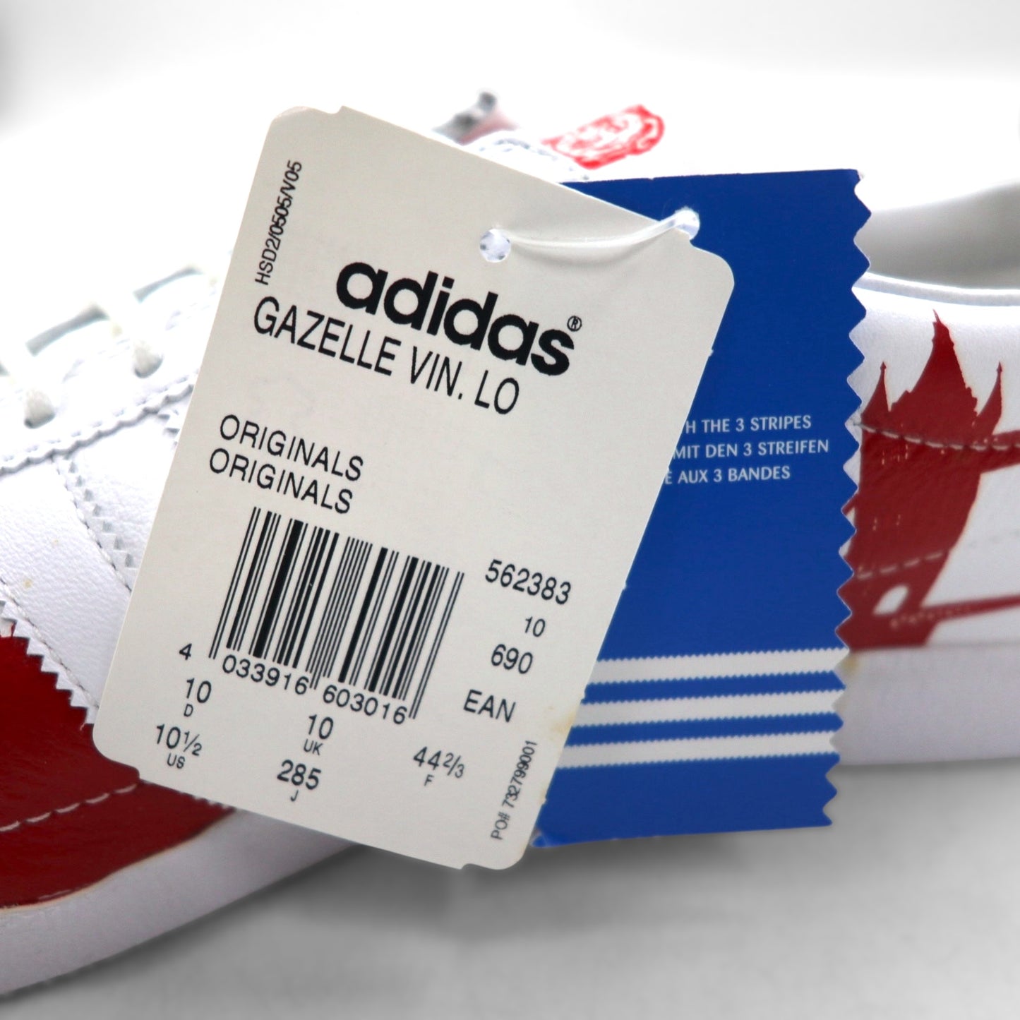 adidas originals 00年代 ガゼル ヴィンテージ GAZELLE VINTAGE ローカットスニーカー28.5cm レザー 562383 未使用品 都市シリーズ ロンドン ガッツレー