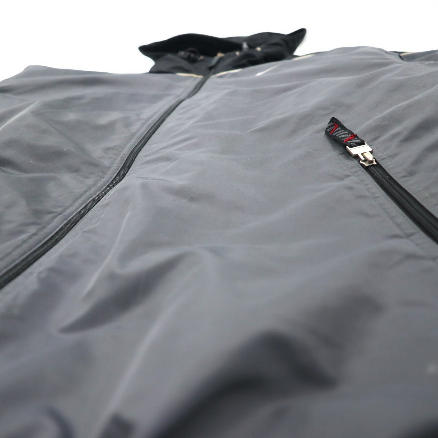 NIKE 00年代 ナイロンジャケット インサレーションパーカー L シルバー 中綿 スウォッシュロゴ