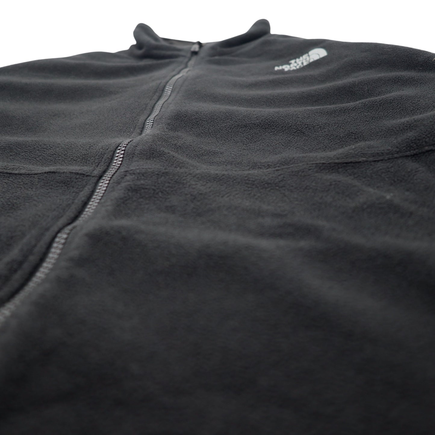 THE NORTH FACE ポーラテック POLARTEC フリースジャケット L ブラック ポリエステル ロゴ刺繍 ドローコード