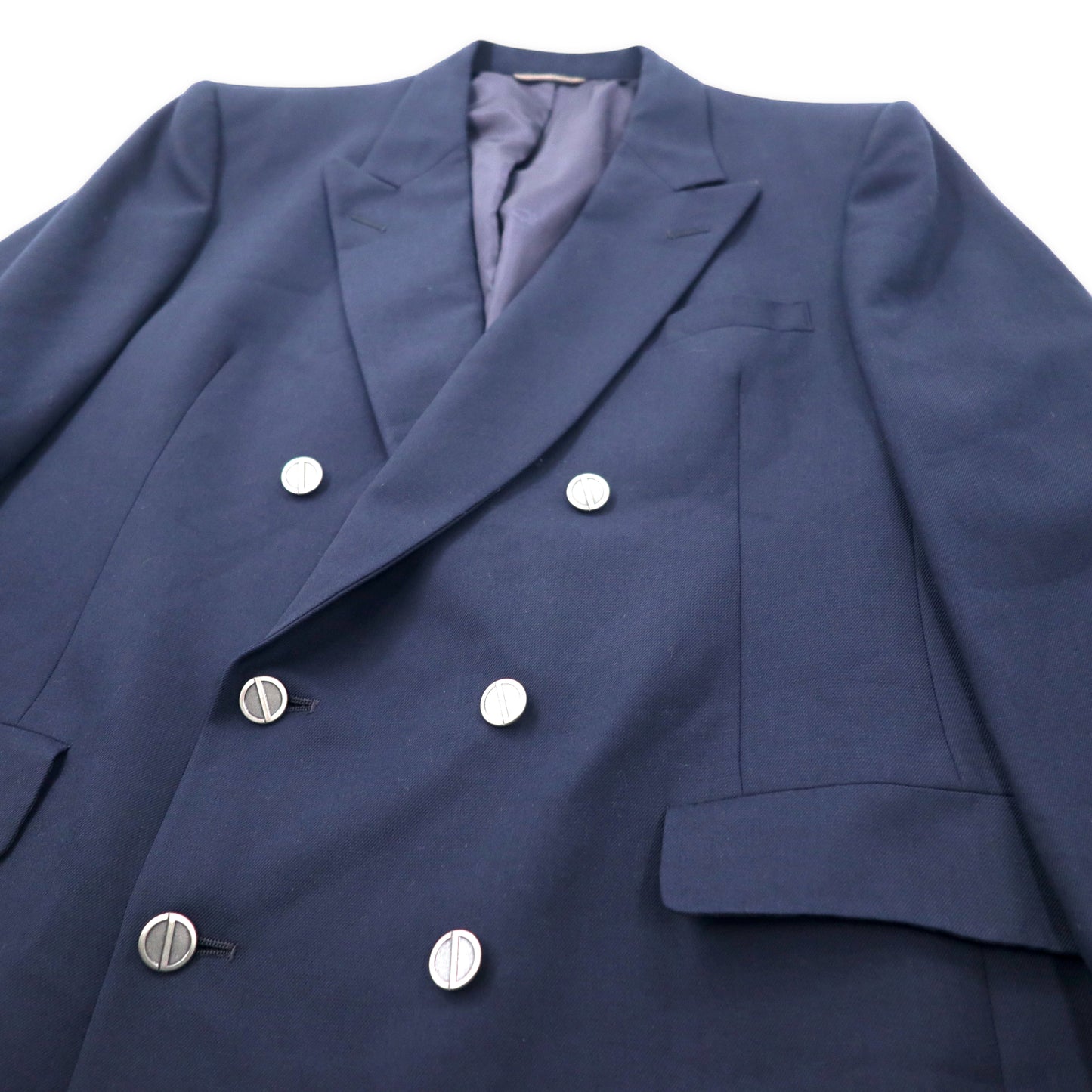 Christian Dior MONSIEUR USA Double Tailored Jacket L Navy Wool Gabardine Old