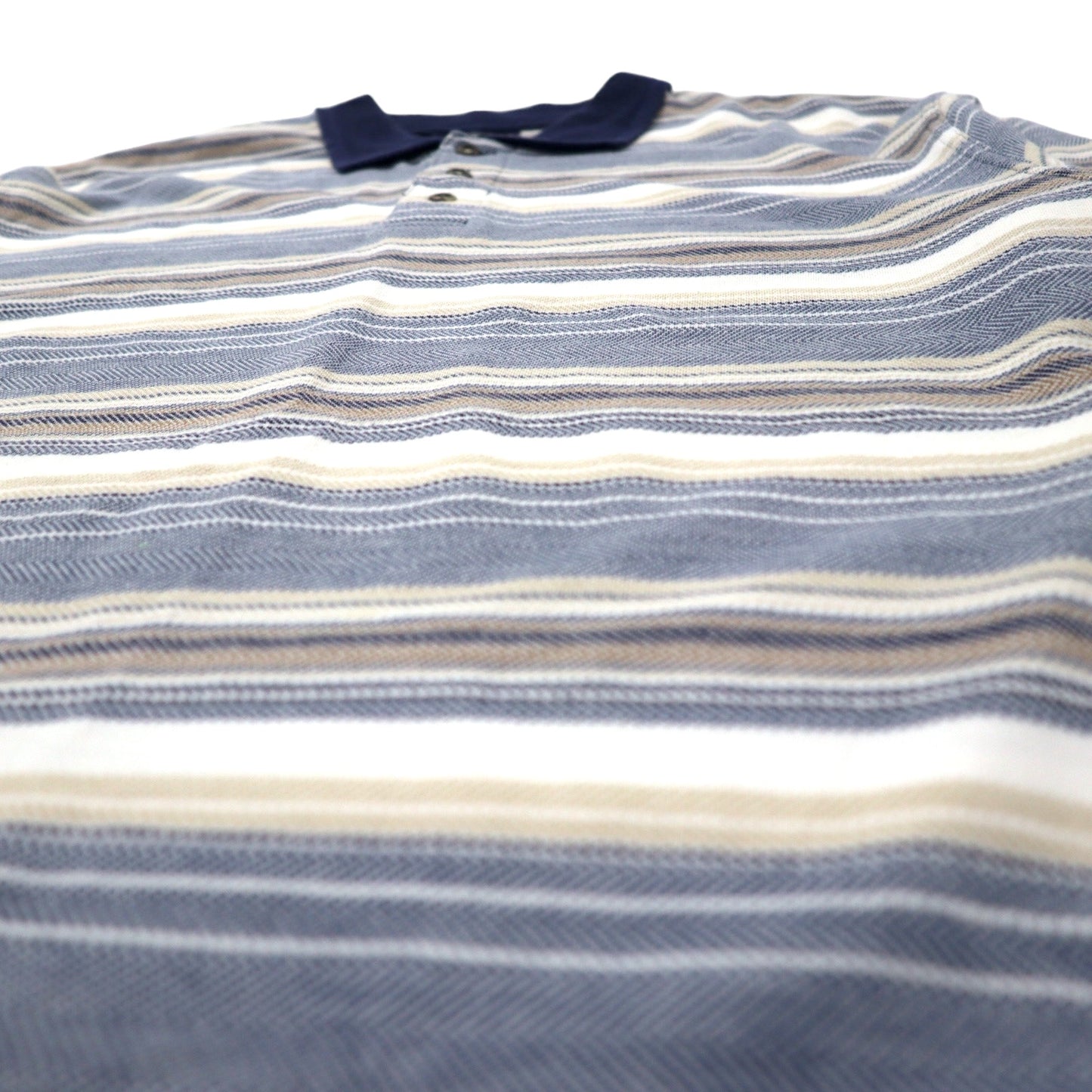 Lee SPORT 90年代 ボーダー ポロシャツ L ブルー マルチカラー コットン