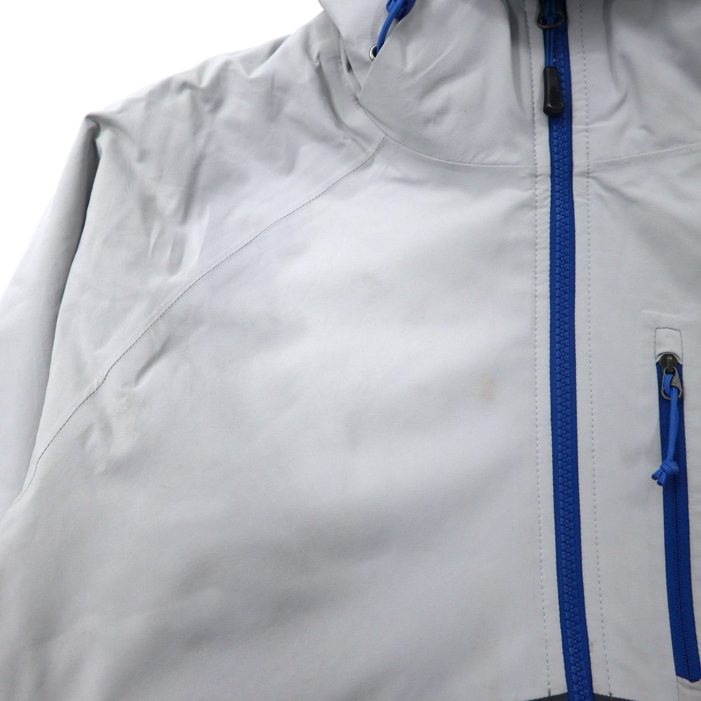 THE NORTH FACE マウンテンパーカー M グレー ポリエステル 防水 透湿 Hyvent ロゴプリント フード着脱式