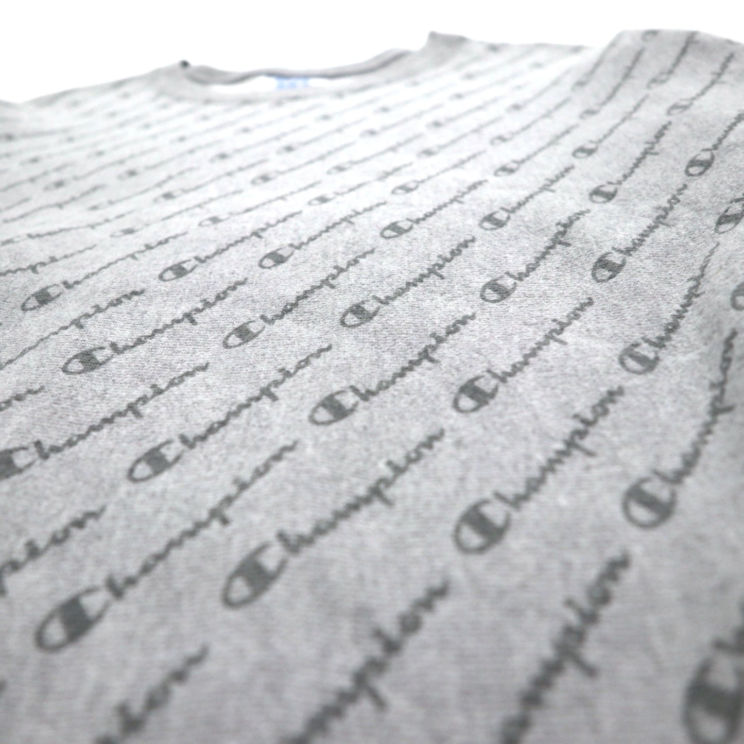 Champion リバースウィーブ REVERSE WEAVE 総柄 スウェット XL グレー 青単タグ 復刻 ホンジュラス製