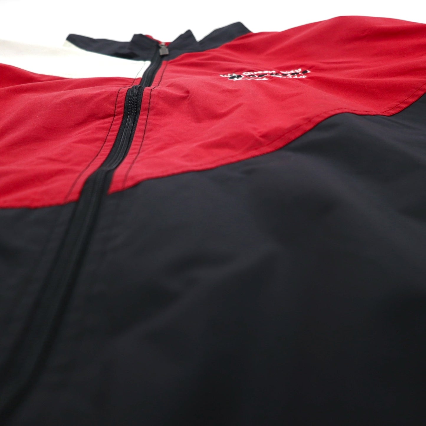 90s Vintage Windbreaker Holloway 90s Nylon Jersey Jacket, Size XL, Crazy Pattern, Color Block, Queen City Rockers