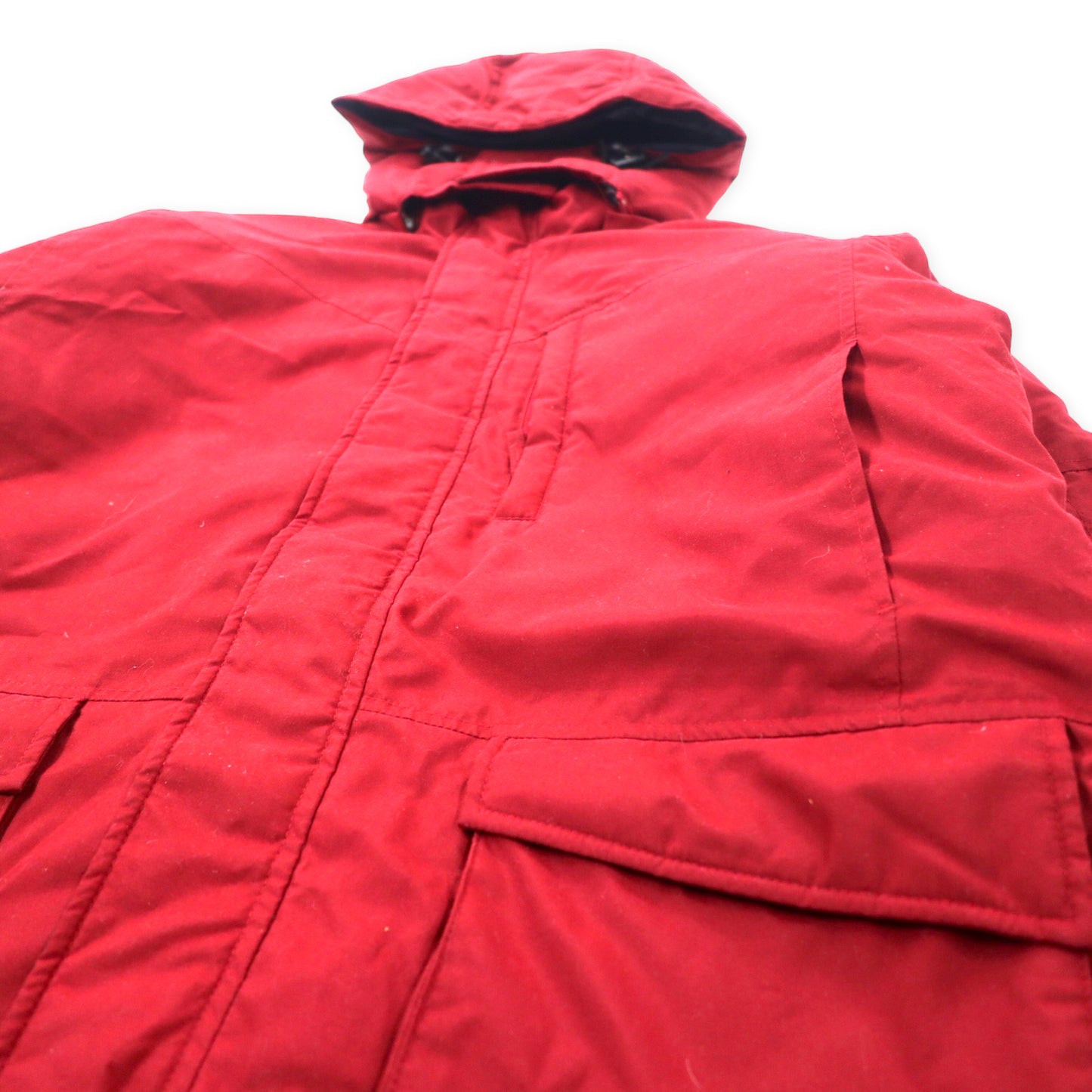 CHAPS RALPH LAUREN ダウンジャケット L レッド ポリエステル ワンポイントロゴ刺繍