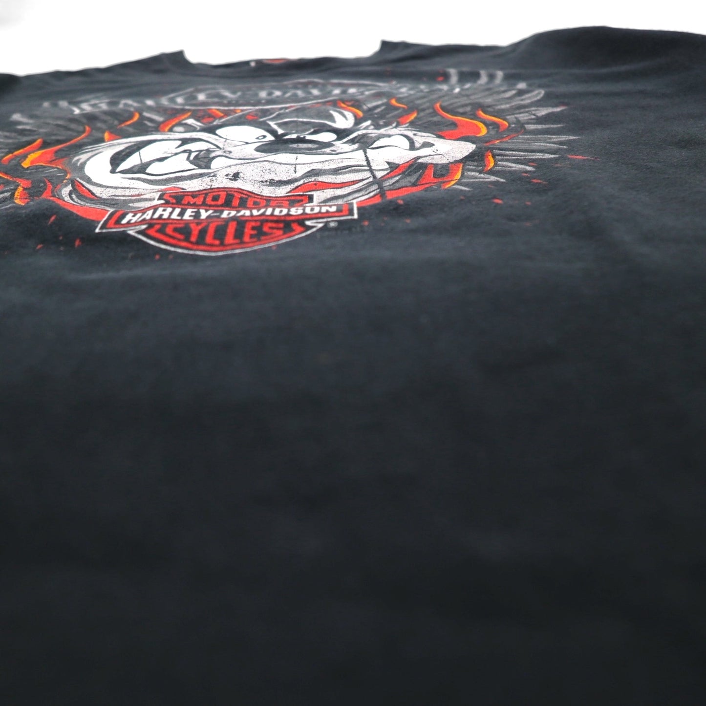 HARLEY DAVIDSON x Warner Bros. Looney Tunes T-shirt 2XL Black Character Print Dazmanian Devil DILLON BROTHERS Made in Honduras