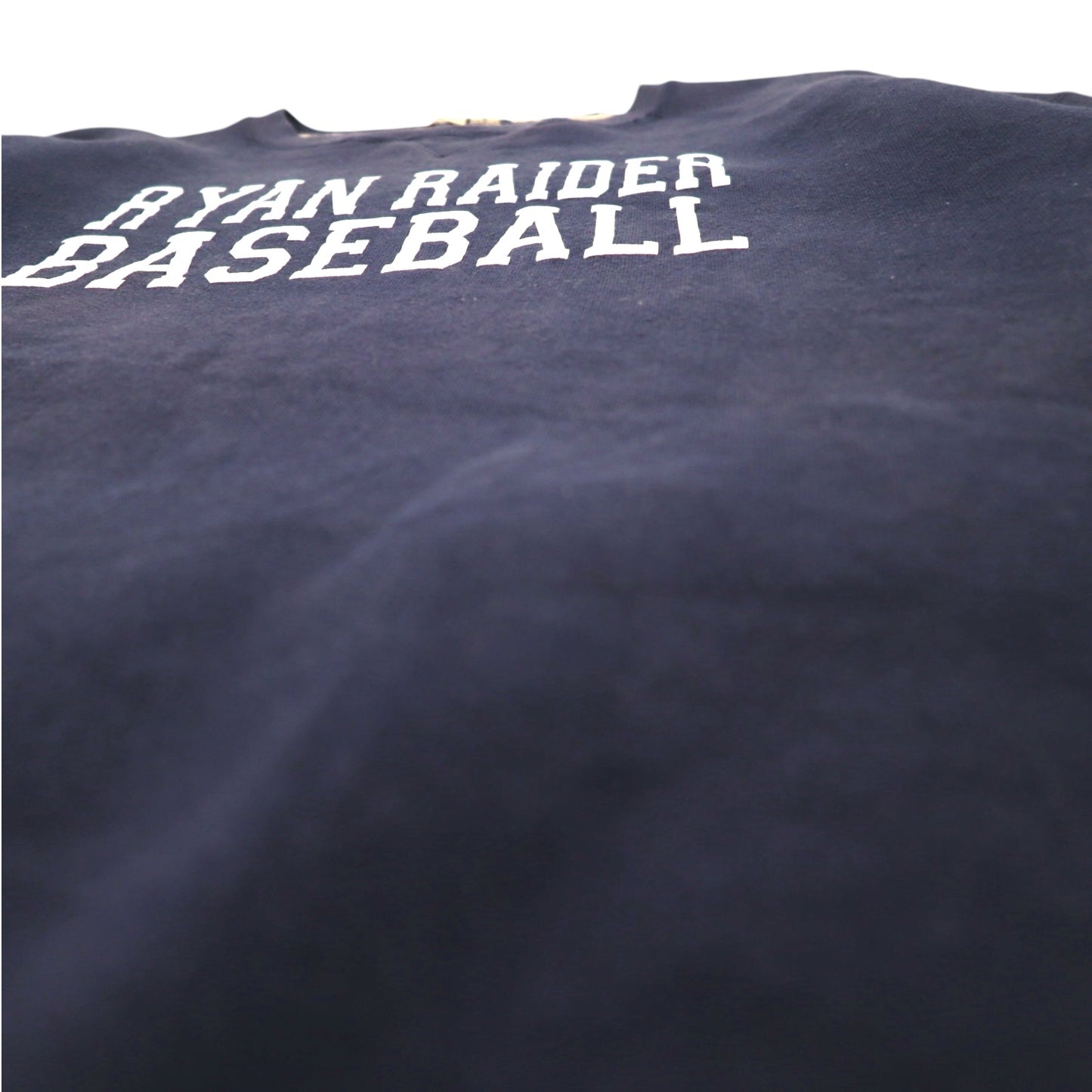 RUSSELLE ATHLETIC 90年代 TEAM ISSUE カレッジ スウェット L ネイビー 前V RYAN RAIDER BASEBALL 2段プリント メキシコ戦