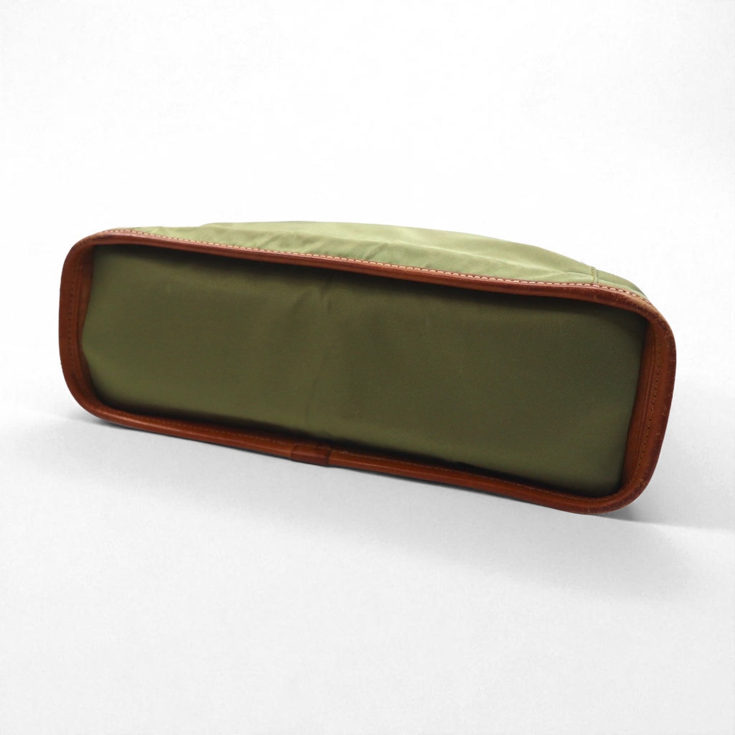 Felisi Leather-trimmed Nylon Tote Bag, Khaki, 05-42, Made in Italy