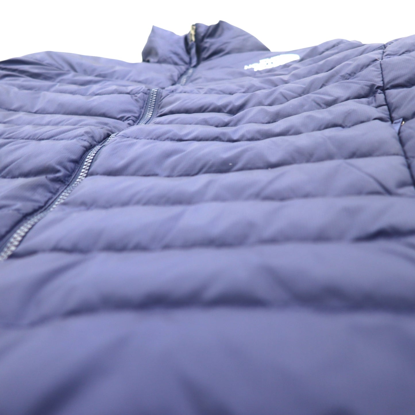 THE NORTH FACE 550フィルパワー FLARE DOWN JACKET フレア ダウンジャケット L ネイビー ナイロン ロゴ刺繍 ドローコード NF0A55XG