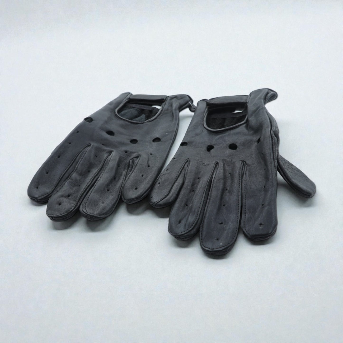 Vintage Leather Glove ドライビング グローブ 手袋 L ブラック レザー