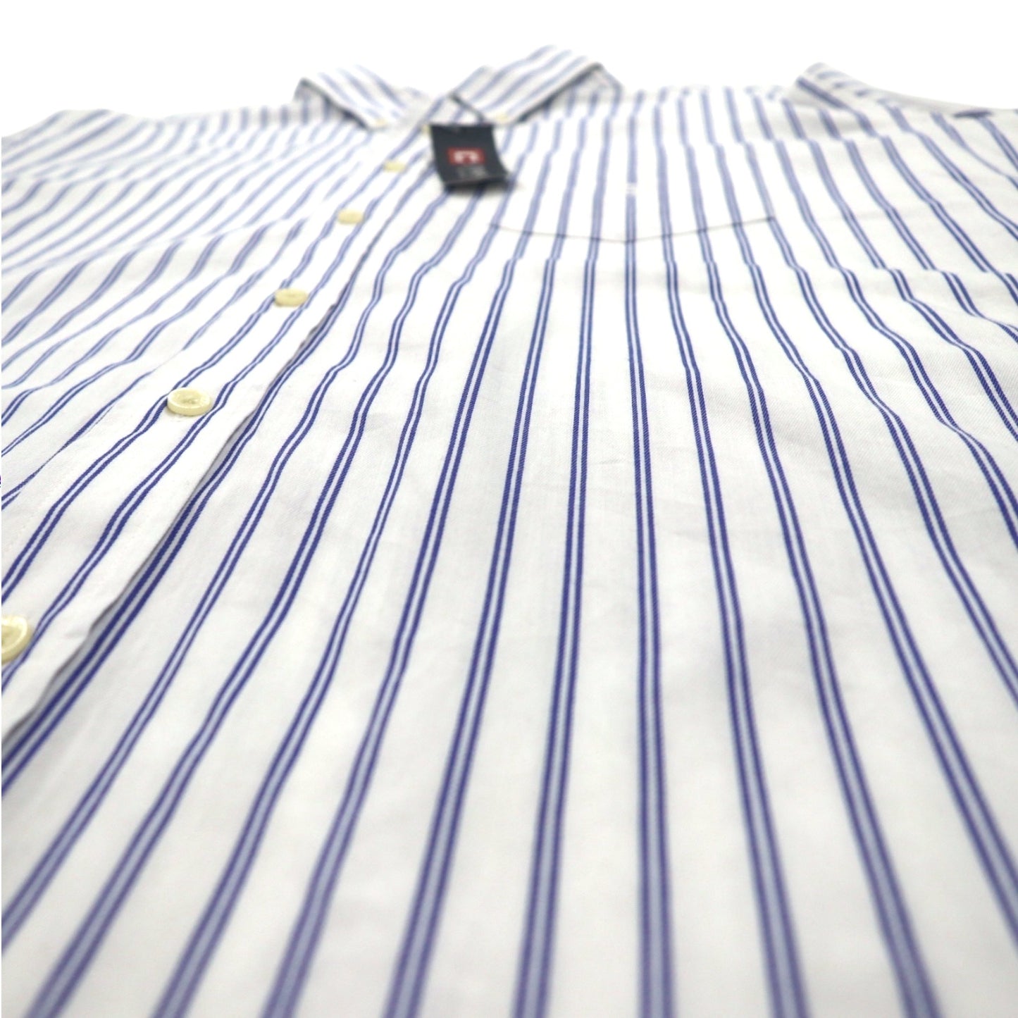 CHAPS ボタンダウンシャツ XL ホワイト ストライプ コットン 胸ポケット 未使用品