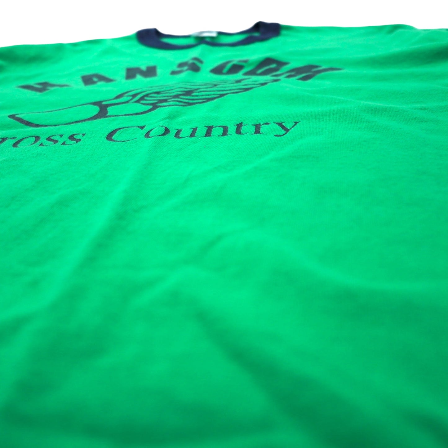 GILDAN Ringer T-shirt XL Green Cotton HANSCOM
