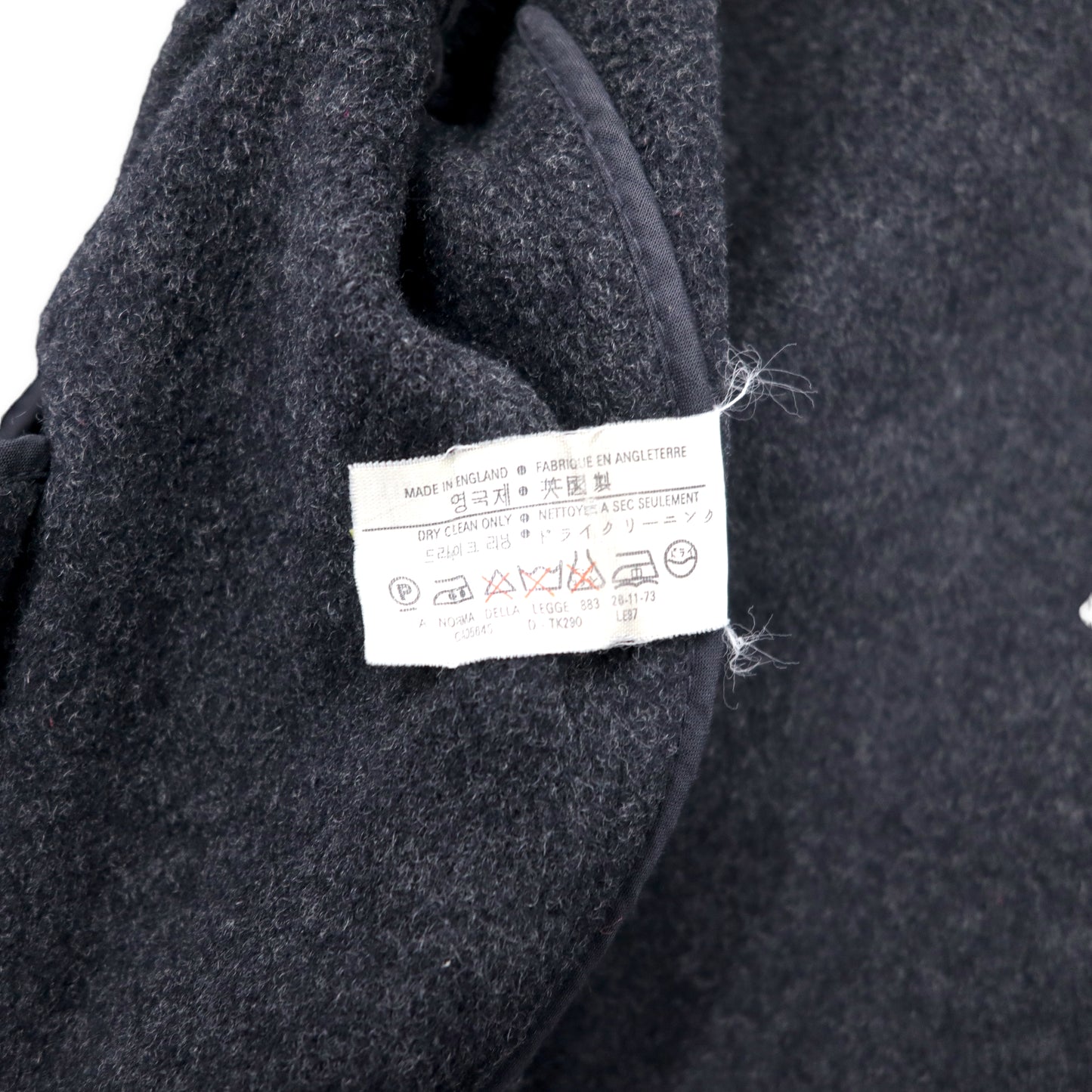 GLOVERALL Made in England Double Melton Coat P Coat L Gray Wool