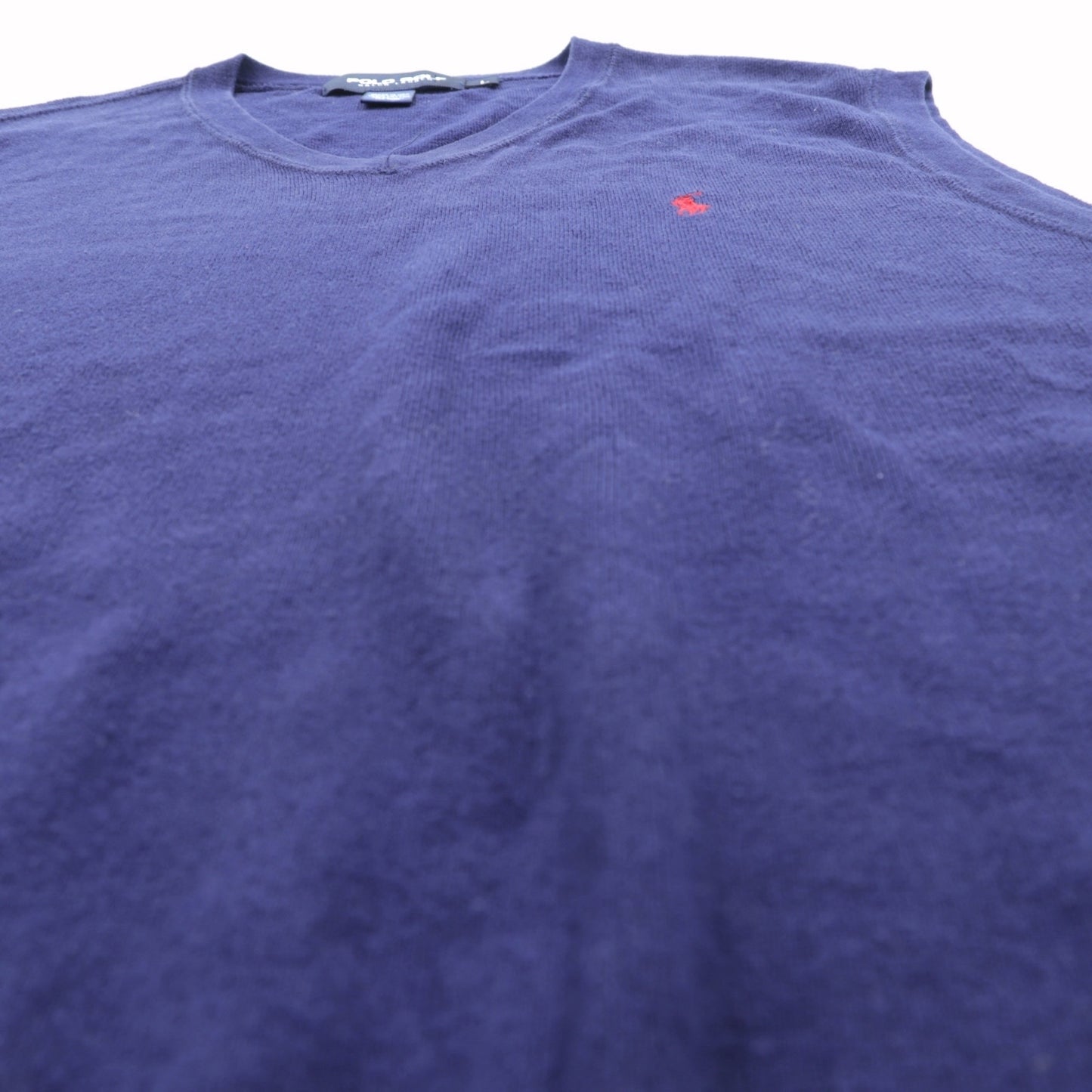 POLO GOLF RALPH LAUREN 90年代 USA製 Vネック ニット ベスト L ネイビー スモールポニー刺繡