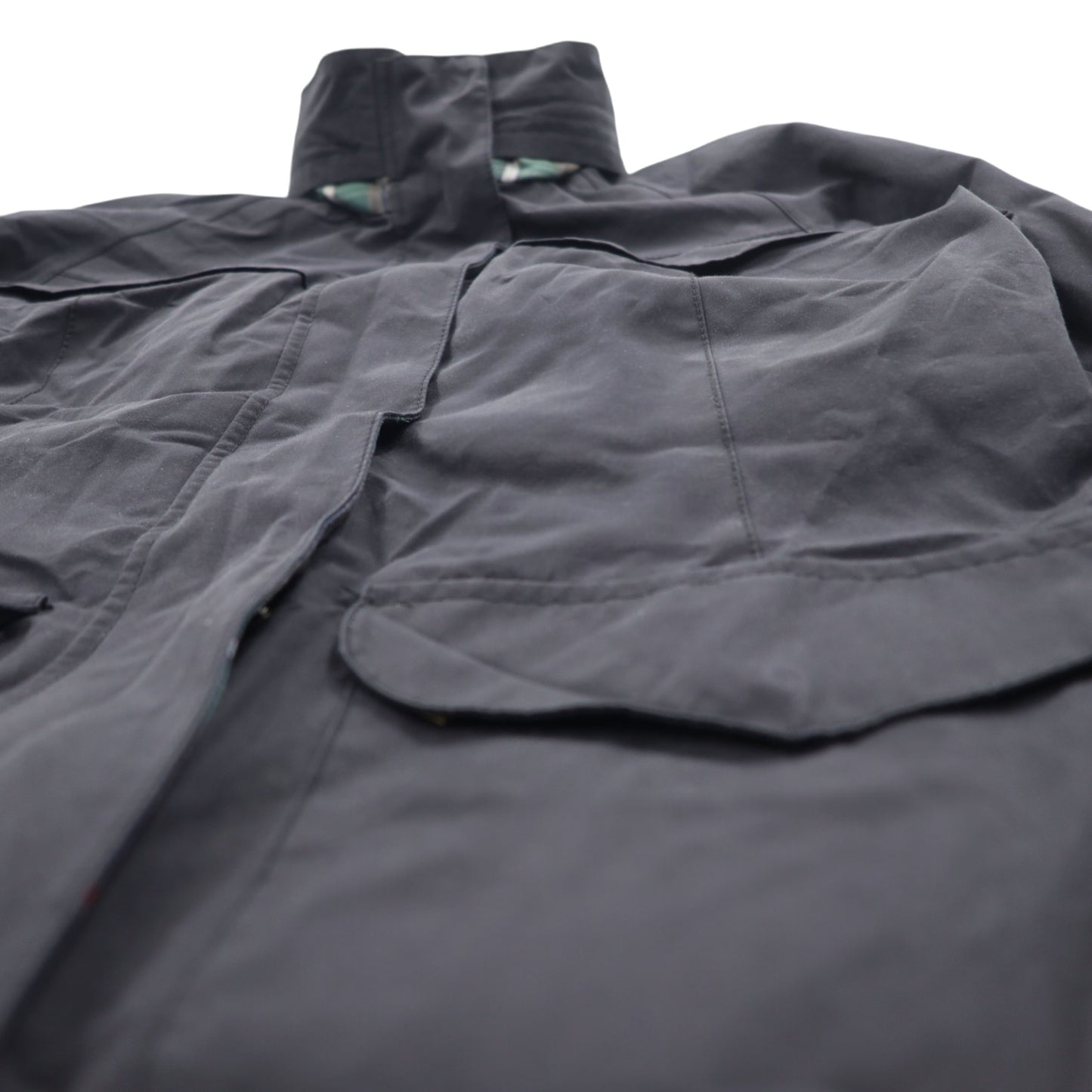 PENDLETON Mountain Parka S Black Polyester Double Zip Check Lining Retractable Hood