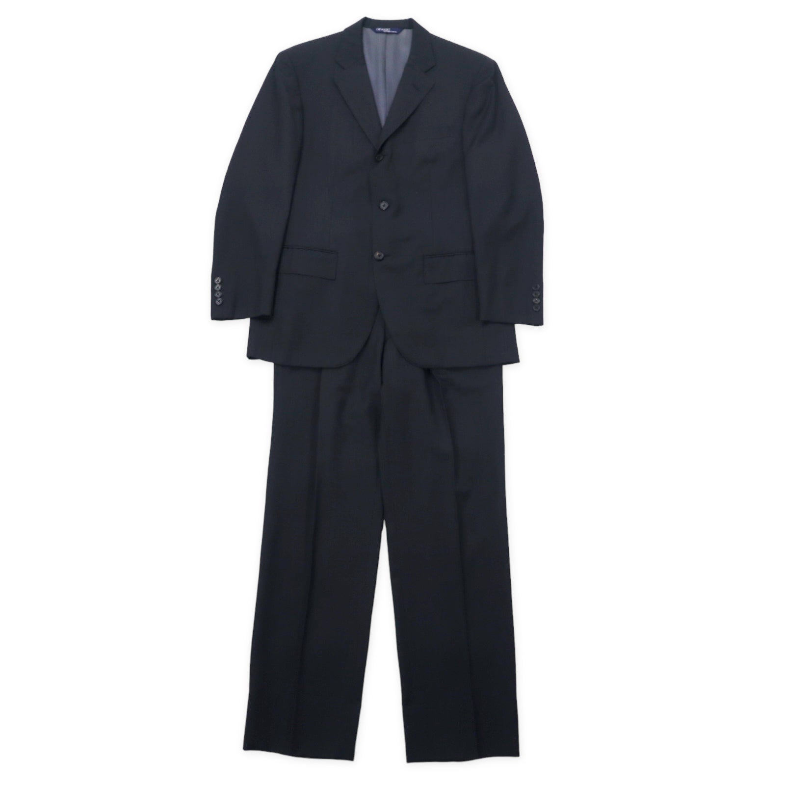 POLO BY RALPH LAUREN 3B Suit Setup C96-W86-T175 AB6 Black Wool 